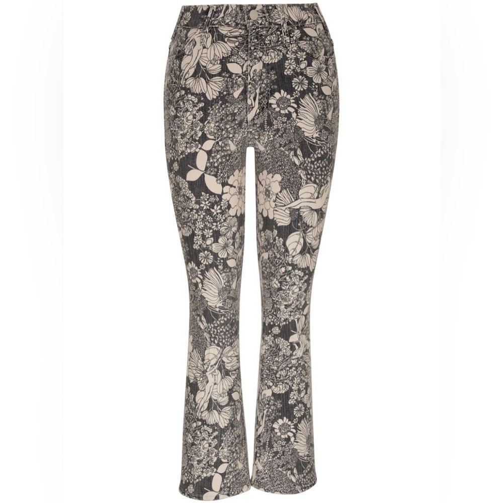 🧚🏻 Mother the hustler ankle flare jeans French fairytale print Sz 27